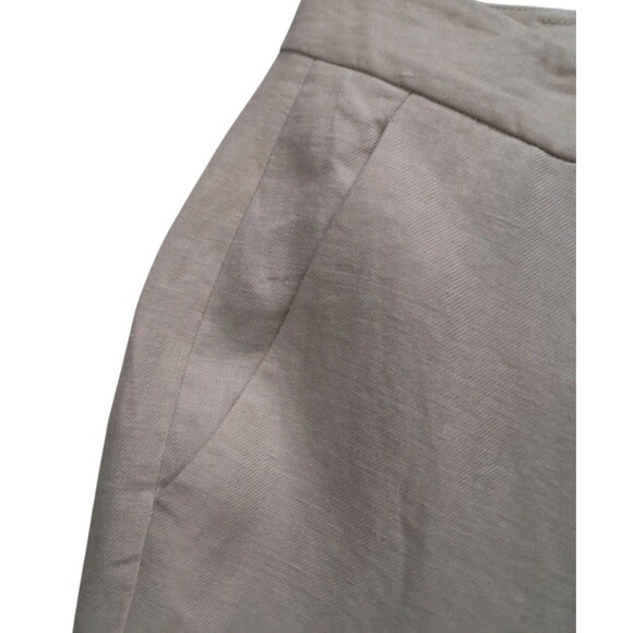 Talbots 100% Linen Pants Women's 18 Beige High Rise Wide Leg Lined Work Career - Picture 5 of 13